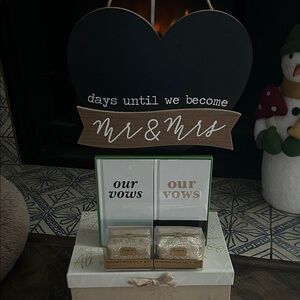 Kate Spade Vow  Books Set and Wedding countdown sign.